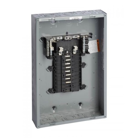 Caja con interior para centro de carga de 16 polos. 100 A. Monofásico. Con interruptor principal