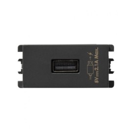 CARGADOR USB 1 MOD GRAFITO S26 | Simon 26 | CODIGO 2601097-038