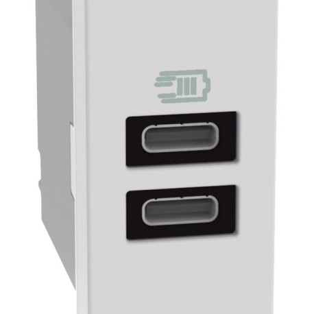 Cargador USB Tipo C + C,  3 Amp.