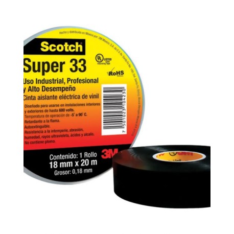 CINTA AISLANTE PVC SCOTCH SUPER 33 3M