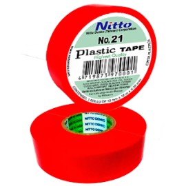 CINTA PARA AISLAR DE PVC No.21 19MM X 18 MTS COLOR ROJO, MARCA NITTO