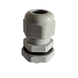 CONECTOR DE GLANDULA  EN POLIAMIDA CUERDA NPT 1/2″  (IP68) MCA  TEMPER