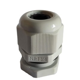 CONECTOR DE GLANDULA  EN POLIAMIDA CUERDA NPT 3/4″  (IP68) Koban 0733076